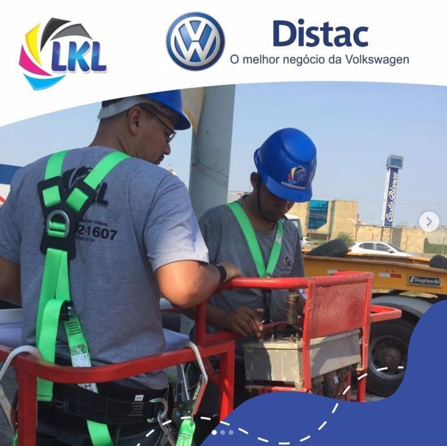 LKL — instalação de sinalização externa para Distac Volkswagen